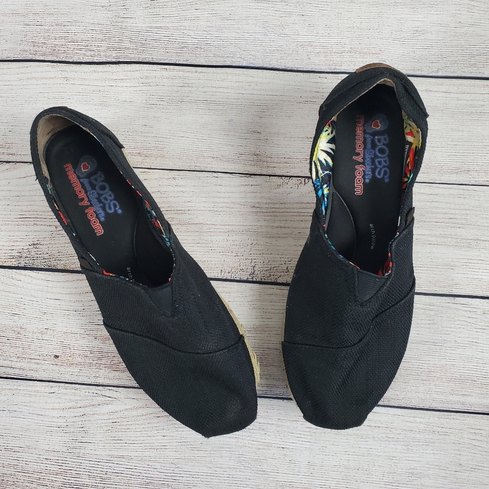 Bobs from skechers espadrille shoes black, 7.5 - Picture 3 of 6